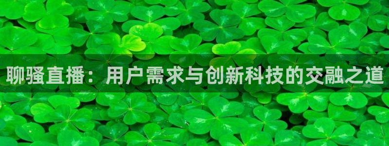 蓝鲸直播体育赛事：聊骚直播：用户需求与创新科技的交融之道